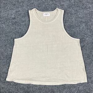 Carly Jean Tank Top Womens L Beige Sleeveless Casual Soft Lightweight Basic d